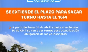 LOTES CON SERVICIOS: SE EXTIENDE EL PLAZO PARA SACAR TURNO